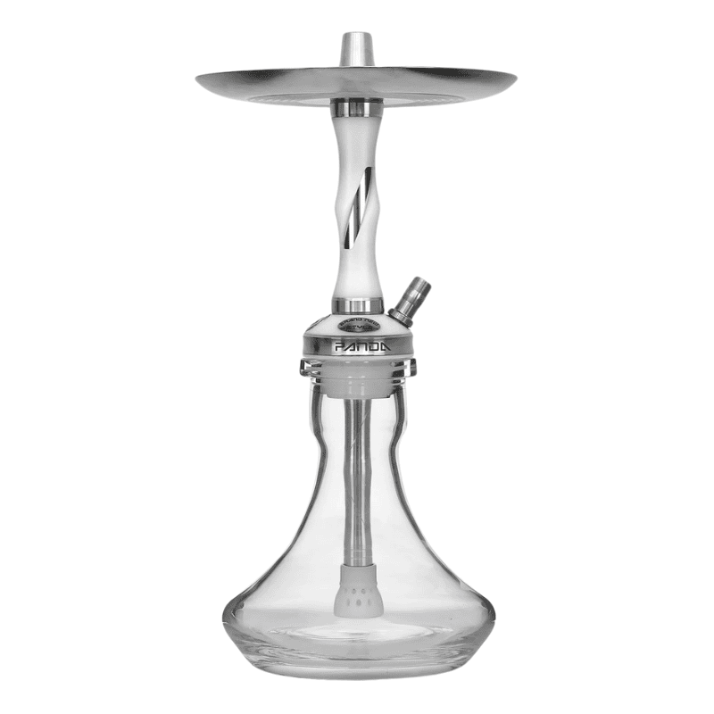 Cachimba Panda Hookah White Window Mini de acero inoxidable y poliacetal con purga de pistón