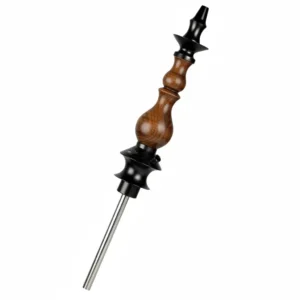 Cachimba Regal Hookah Bishop Brown Satin de 52 cm con madera tratada y aluminio aeroespacial