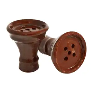 Cazoleta tradicional plana de barro rojo esmaltado