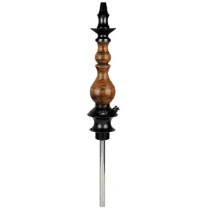 Cachimba Regal Hookah Bishop Brown Satin de 52 cm con madera tratada y aluminio aeroespacial