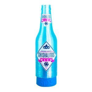 Boquilla personal 3D Shishalitos con forma de botellín azul