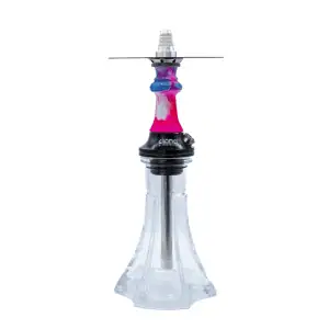Cachimba Diana Hookah Mikro portátil de 35 cm en acero inoxidable y aluminio con mástil de resina personalizable y sistema de purga innovador en The Good Shisha