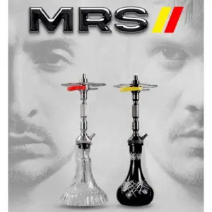 Cachimba Mr Shisha MRS en acero V2A y titanio inspirada en el mundo del motor