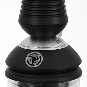 Cachimba Iron Rose Ultra rusa premium fabricada en acero inoxidable V2A y poliacetal sin necesidad de junta de goma para acoplar la cazoleta, con difusor regulable en el tubo de inmersión, base rusa, manguera de silicona y boquilla incluidas en The Good Shisha