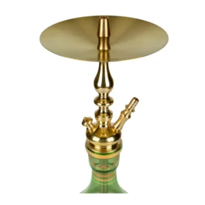 Cachimba MIG Tradi Mini Green Gold de latón con base de cristal de bohemia