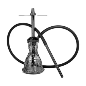 Pack cachimba Mr Shisha Baby de acero inoxidable con base tallada, hornillo eléctrico, cazoleta de calidad, gestor de calor, manguera, pinzas y carbón en The Good Shisha