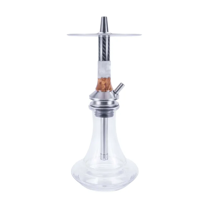 Pack cachimba Vyro Penta de acero inoxidable con diseño extravagante, base rusa, hornillo eléctrico, cazoleta de calidad, gestor de calor, manguera, pinzas y carbón en The Good Shisha