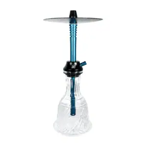 Cachimba Helium Nova española de 45 cm en aluminio con base tallada decorativa