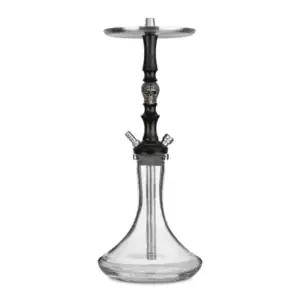 Cachimba Maklaud Skull Dzen rusa obra maestra de la prestigiosa marca Maklaud Shisha fabricada a mano en acero inoxidable y aluminio de primera calidad con diseño extravagante y exclusivo, incluye mástil Maklaud y base rusa transparente en The Good Shisha