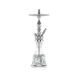 Cachimba MIG Tradi Nano V2A de acero inoxidable con base de cristal de bohemia