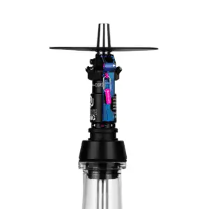 Cachimba Amotion Flash Bang Azure alemana de 40 cm con mástil de más de 30 piezas y plato grabado a láser
