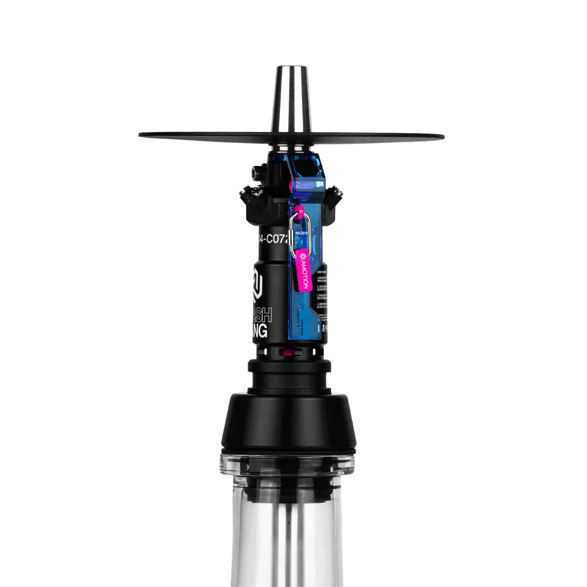 Cachimba Amotion Flash Bang Azure alemana de 40 cm con mástil de más de 30 piezas y plato grabado a láser