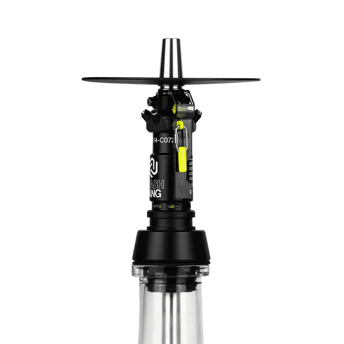 Cachimba Amotion Flash Bang Slate alemana de 40 cm con mástil de más de 30 piezas y plato grabado a láser