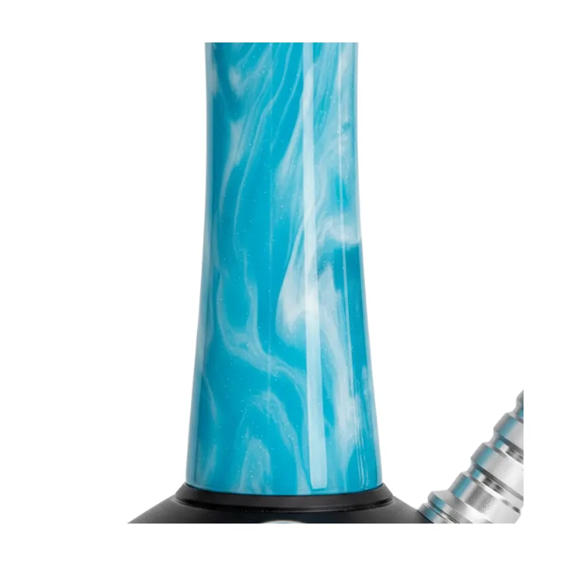 Cachimba Diavla Hookah Kharma Mini española de 36 cm en acero inoxidable V2A con cámara de nylon, difusor regulable y base réplica MIG en The Good Shisha