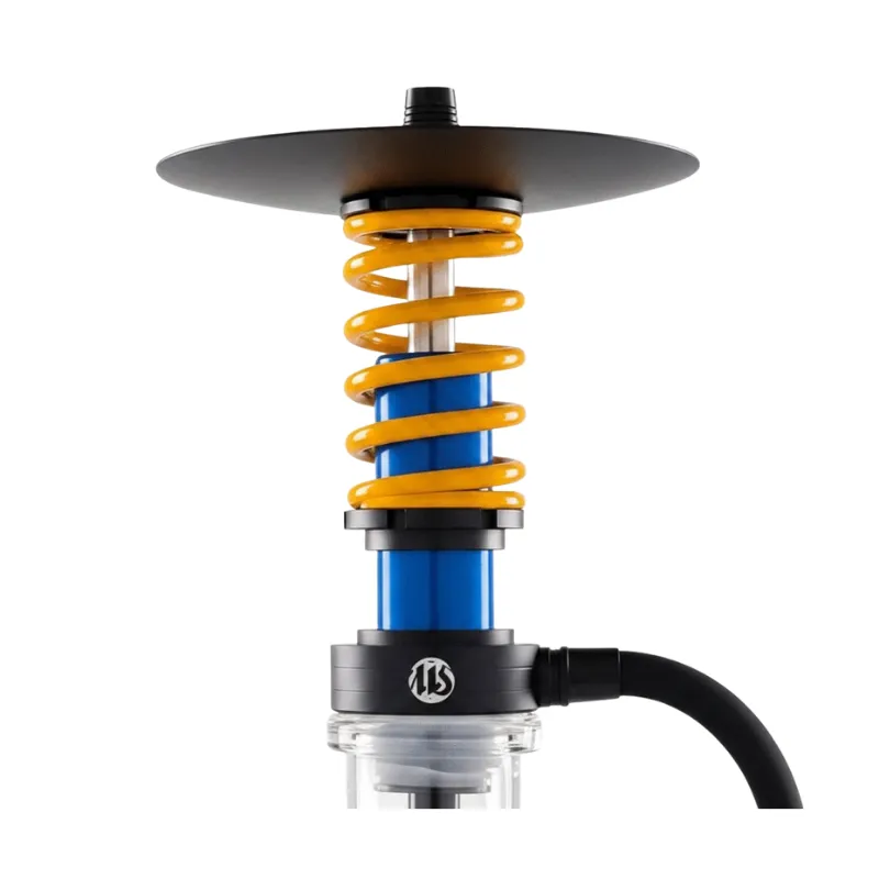 Cachimba MS Sport Mashisha con excelente relación calidad-precio, diseño innovador con mástil en forma de muelle de estética moderna y llamativa, fabricada con aluminio de alta calidad tan ligera como resistente, set completo con base de vidrio, cuerpo MS Sport, boquilla, platón para ceniza, cazoleta de silicona, pinzas y manguera de silicona en The Good Shisha