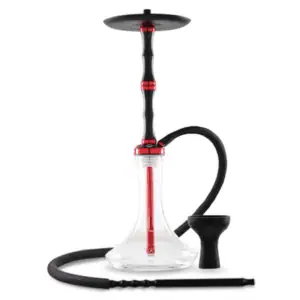 Cachimba MS Day And Night Mashisha de 55 cm de altura inspirada en la famosa marca rusa Panda Hookah con diseño minimalista que no sacrifica el rendimiento, fabricada en aluminio de alta calidad ligero y duradero, set completo con base resistente, manguera flexible, boquilla cómoda y pinzas en The Good Shisha