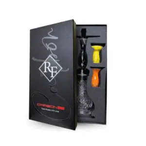 Cachimba RF Handmade Carbon rusa de acero inoxidable y carbón forjado con base de bohemia
