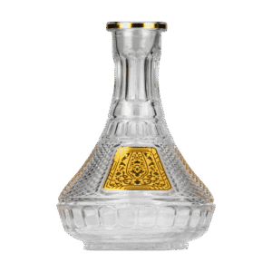 Base Rusa Pirámide de cristal con cortes simétricos y diseño elegante para cachimba