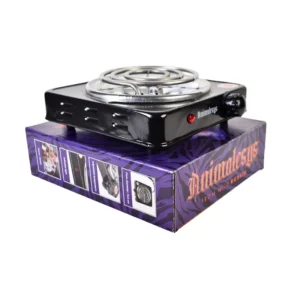 Hornillo Mini 500W Animalesys eléctrico portátil con rueda reguladora para encender carbones de cachimba