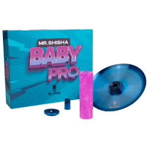 Kit Baby Pro Azul para Mr Shisha Baby con plato distintivo y acero inoxidable V2A