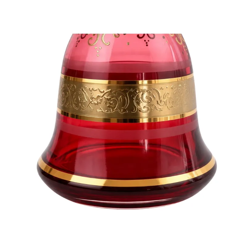 Base Egermann 1001 Nights Red de 26 cm en cristal de Bohemia