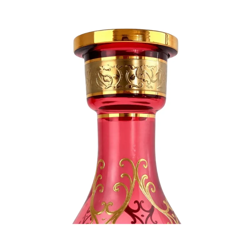 Base Egermann 1001 Nights Red de 26 cm en cristal de Bohemia