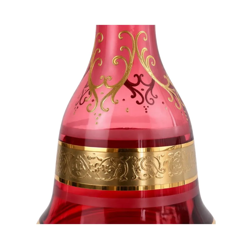 Base Egermann 1001 Nights Red de 26 cm en cristal de Bohemia