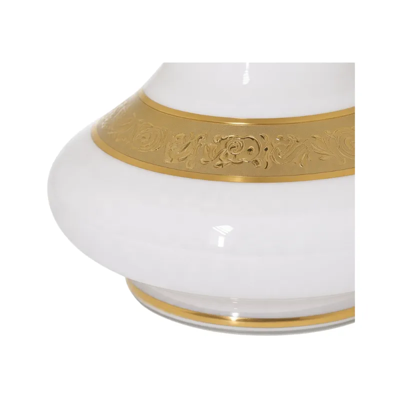 Base Egermann Nuwas Opal de 26 cm en cristal de Bohemia