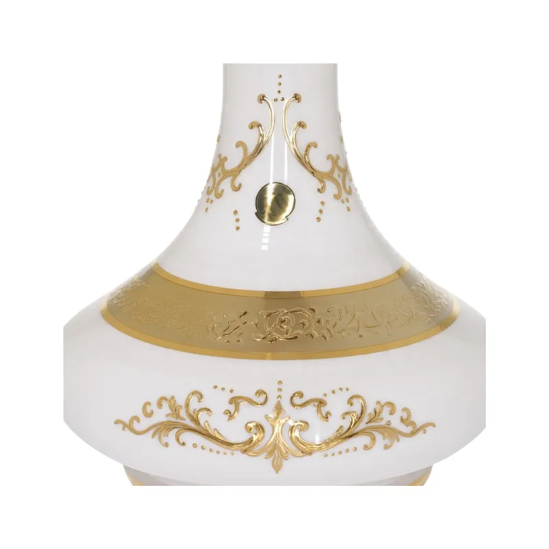 Base Egermann Nuwas Opal de 26 cm en cristal de Bohemia