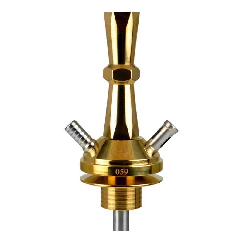 Cachimba VZ Brass Mini en acero inoxidable y latón con base rusa mini clear y boquilla original VZ camara