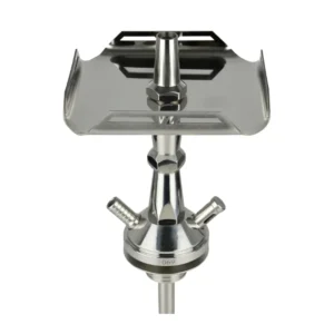 Cachimba VZ Mini Stainless Steel en acero inoxidable con base rusa mini clear y boquilla original VZ plato