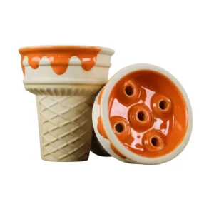 Cazoleta Werkbund Gelato Orange con forma de cono de helado