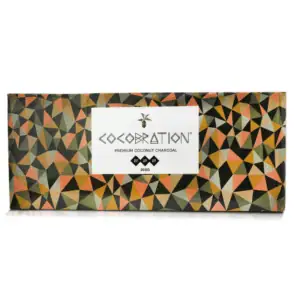 Caja 20 kilos Cocobration 27mm de carbón natural premium de cáscara de coco indonesio en formato cubo 27x27 mm sin aditivos químicos en The Good Shisha