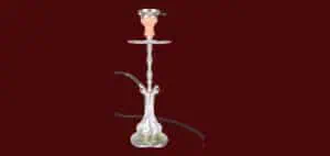 Cachimba para grupos, modelo plateado con base de cristal, ideal para reuniones y eventos con amigos o familiares.