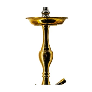 Cachimba Farida Hookah Giza egipcia artesanal elaborada a mano en Egipto en acero inoxidable y latón, 60 cm con diseño ancho y bajo estable inspirada en la región de Giza en The Good Shisha