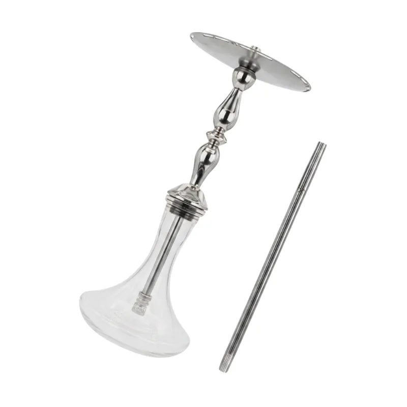 Cachimba VZ Hookah Tradi tradicional rusa en acero V2 y V4 con plato redondo y difusor ajustable diagonal