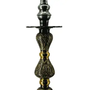 Cachimba Farida Hookah Al Amir egipcia artesanal de 70 cm en cobre y latón con grabados únicos del antiguo Egipto y base tradicional incluida en The Good Shisha