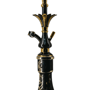Cachimba Farida Hookah Lotus egipcia artesanal elaborada a mano en Egipto en acero inoxidable y latón/bronce, 60 cm con diseño ancho y bajo estable inspirada en la flor de loto en The Good Shisha