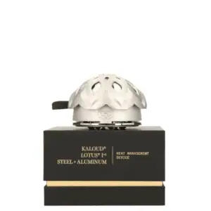 Gestor de calor Kaloud I+3 con base de acero inoxidable y cubierta de aluminio para cachimba