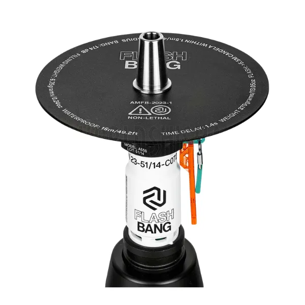 Cachimba Amotion Flash Bang Pumpkin alemana de 40 cm con mástil de más de 30 piezas y plato grabado a láser