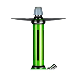 Cachimba Zar Hookah Rasputin en aluminio anodizado con base de cristal tallado y purga vertical única mastil