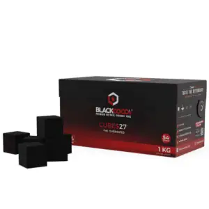 Carbón Black Coco 27mm 1kg premium hecho con coco natural