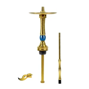 Pack cachimba Mr Shisha Valhalla de acero inoxidable con 11 purgas, doble tamaño, base tallada, hornillo eléctrico, cazoleta TGS, gestor de calor, manguera, pinzas y carbón en The Good Shisha