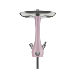 Cachimba Wookah Mini Misty Mauve de 41 cm en madera de roble con base de cristal soplada a mano