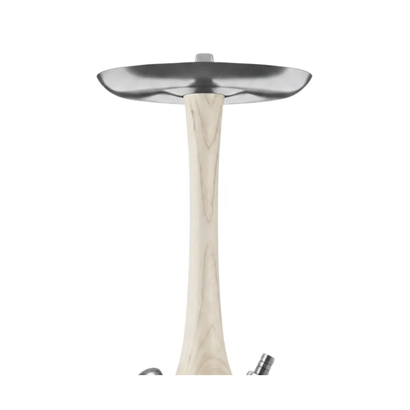 Cachimba Wookah Smooth Alabaster 2.0 en madera maciza y acero V2A con base de cristal soplada a mano