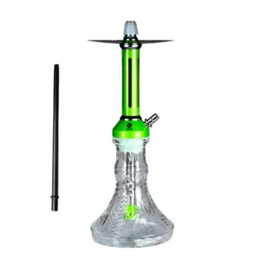 Pack cachimba Zar Rasputin de aluminio con base tallada, hornillo eléctrico, cazoleta TGS, gestor de calor, manguera, pinzas y carbón en The Good Shisha