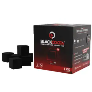Carbón Black Coco 26mm 1kg premium hecho con coco natural