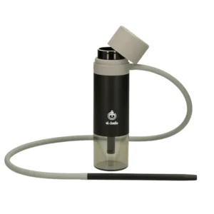 Cachimba El Badia P1 portátil de 24 cm con enrollador patentado de manguera y cazoleta reversible completa