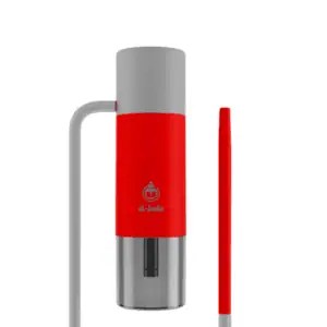 Cachimba El Badia P1 portátil de 24 cm con enrollador patentado de manguera y cazoleta reversible RED
