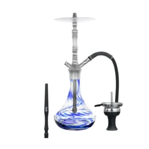 Pack cachimba Aladin Alux M2 en aluminio con base decorada, hornillo eléctrico, cazoleta TGS, gestor de calor, manguera, papel aluminio y carbón en The Good Shisha
